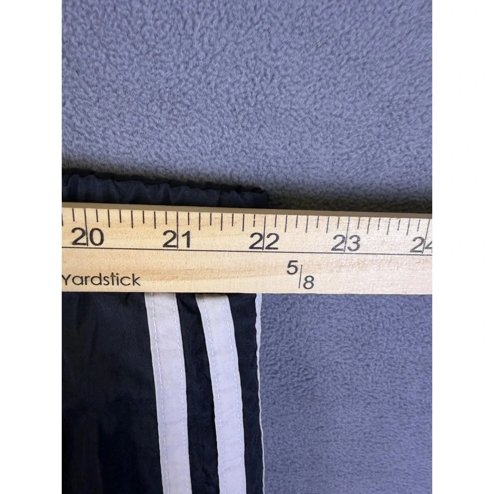 Adidas Track Pants Mens XL Black 3 Stripe‎ Nylon Zip Ankle Vintage 90's